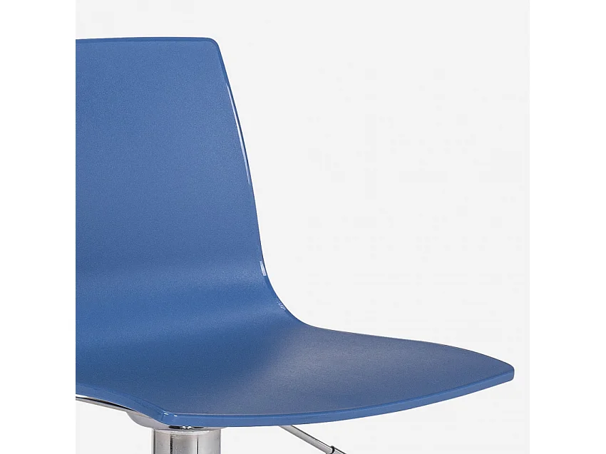 Höhenverstellbarer matter Designhocker Grand Soleil Imola Matt Küchenbar - Blau