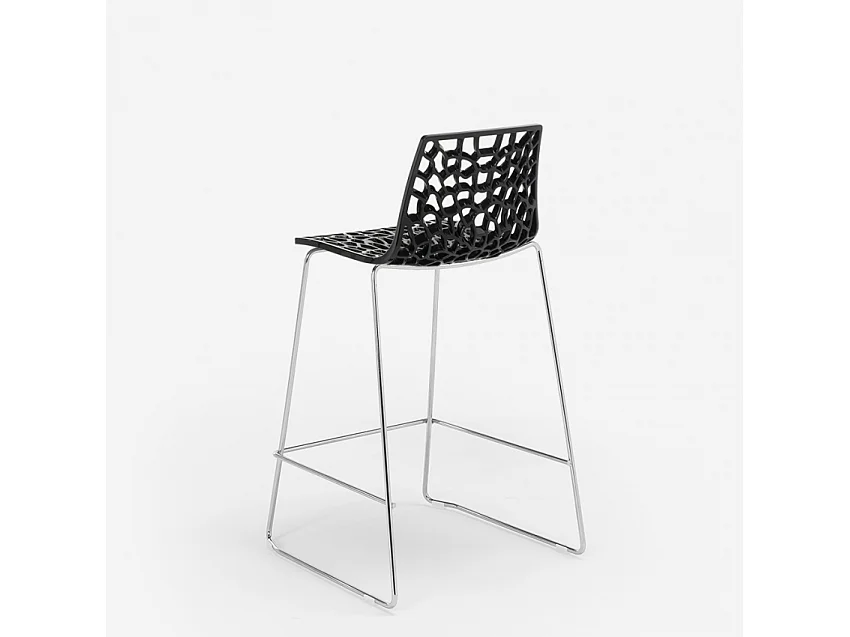 Grand Soleil Design Hocker für Küchenbar 64cm Mini Spider - Schwarz