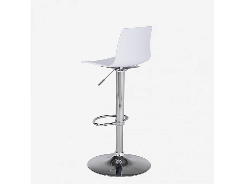 Höhenverstellbarer matter Designhocker Grand Soleil Imola Matt Küchenbar - Weiß
