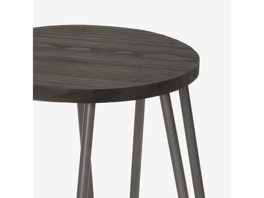 Tabouret de bars et restaurants au design industriel en métal Carbon One - Gris foncé