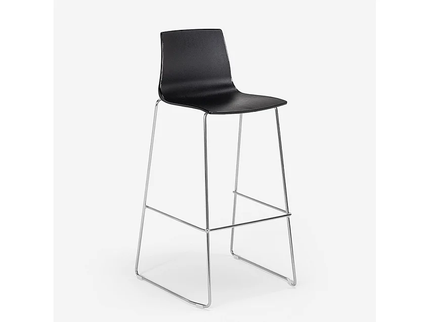 Tabouret de bar de cuisine Grand Soleil 74 cm design Imola Slitta - Noir