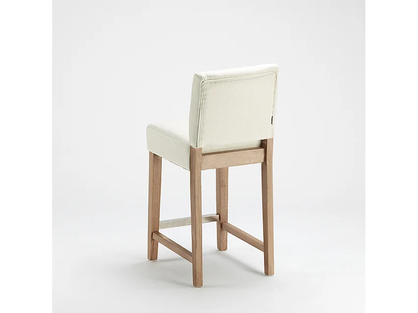 Tabouret haut en bois style Henriksdal pour bars et cuisines Comfort - Shabby Blanc