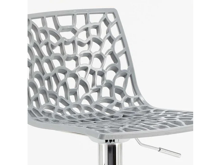 Barhocker mit Fußstütze Hoch Drehbar Höhenverstellbar für Küche Bar Grand Soleil Spider - Grau