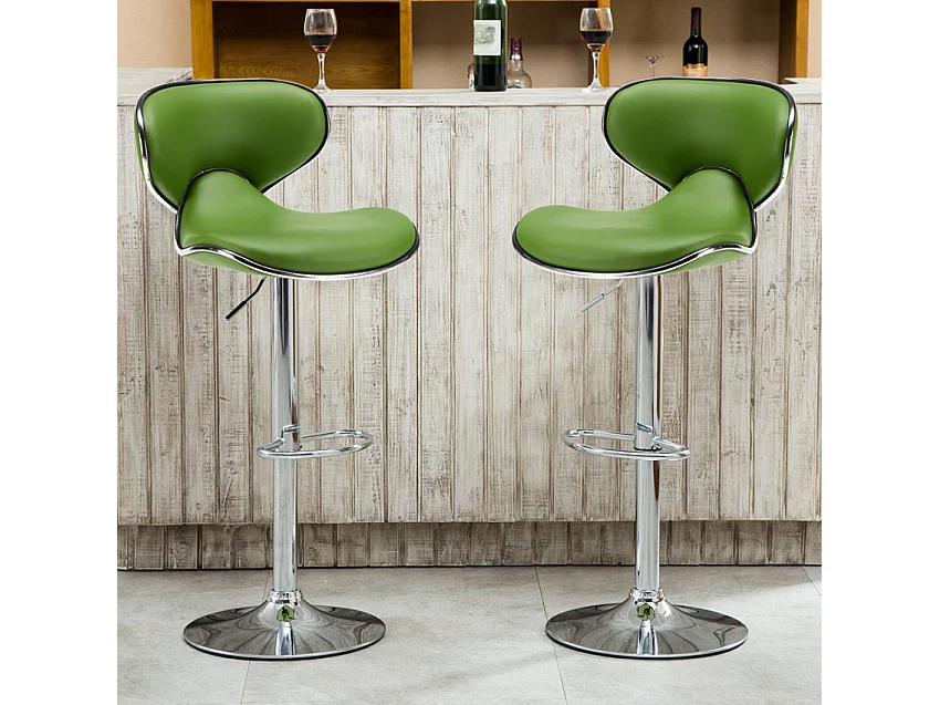 Amarillo Design Moderner schwenkbarer Chrom Küchen- und Barhocker - Grün
