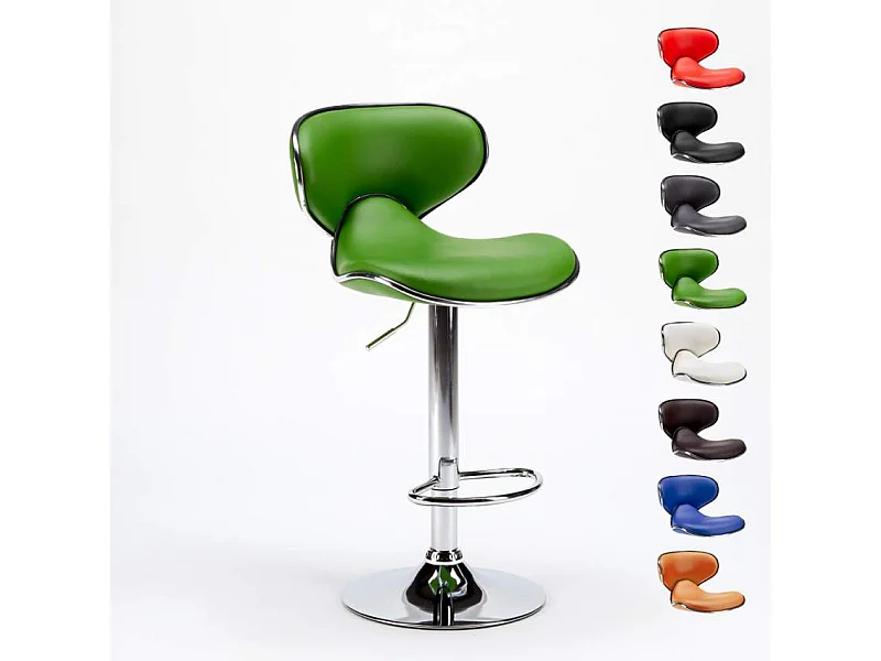 Amarillo Design Moderner schwenkbarer Chrom Küchen- und Barhocker - Grün