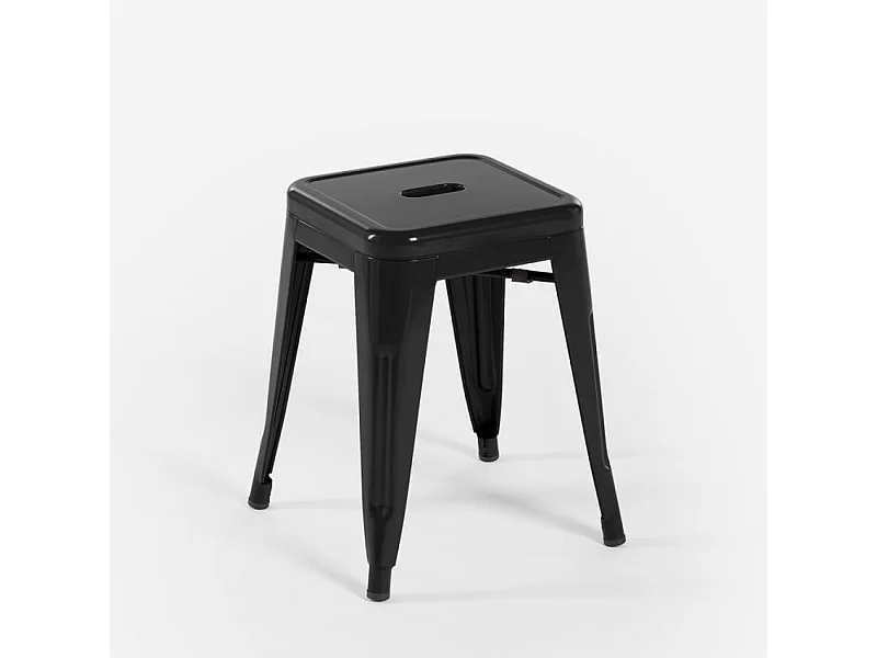 taburete de bar cocina metal estilo industrial steel rocket - Negro