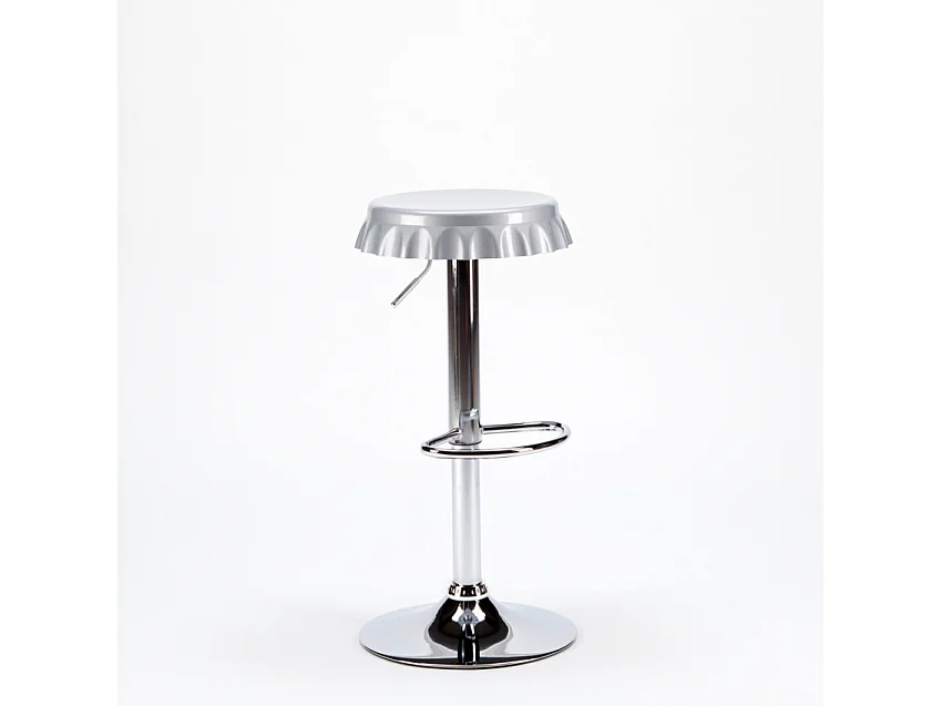 Hocker in Form eines Flaschenverschlusses Bar- und Küchendesign Dallas - Grau