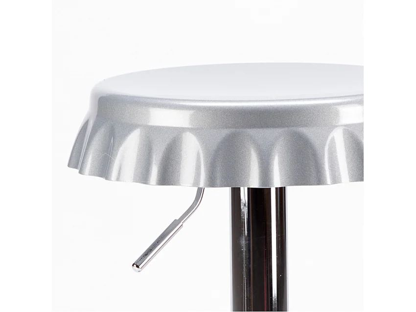 Hocker in Form eines Flaschenverschlusses Bar- und Küchendesign Dallas - Grau