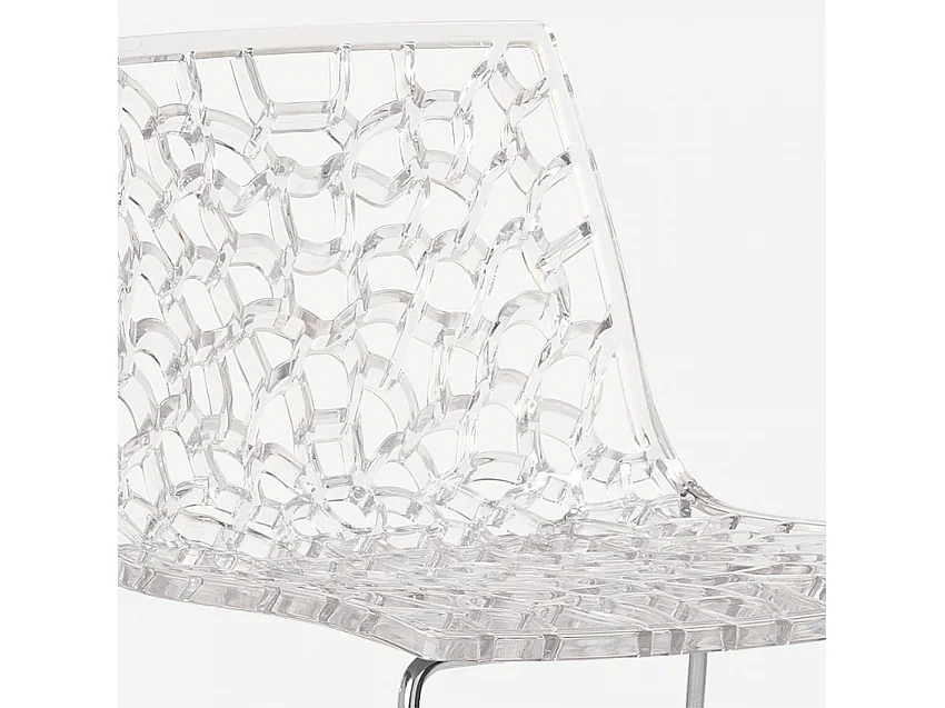 Grand Soleil Design Hocker für Küchenbar 64cm Mini Spider - Transparent