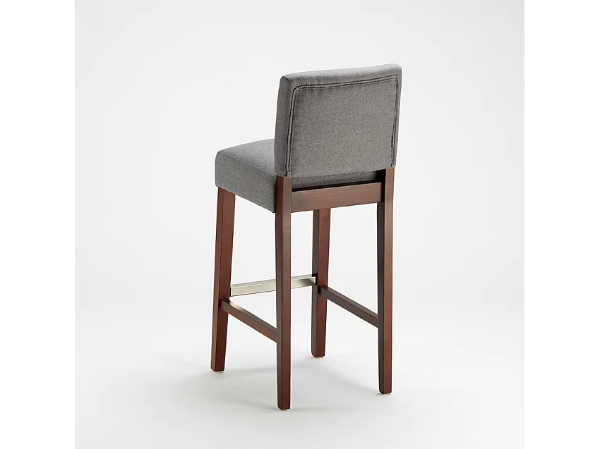 Taburete de bar Cocina de madera estilo Henriksdal alto 74 cm Comfort XL - Gris