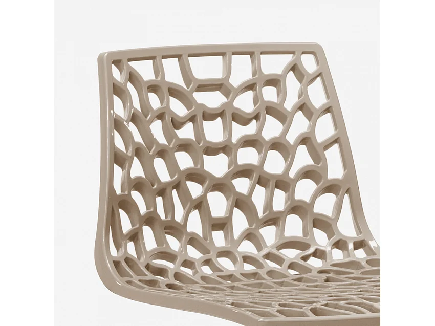 Verstellbarer Barhocker mit mattschwarzer Basis Grand Soleil Spider Matt - Beige Jute