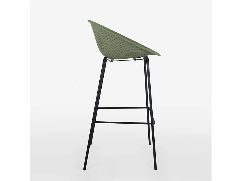 Sgabello alto design moderno per cucina bar ristorante h73cm Flaund - Verde