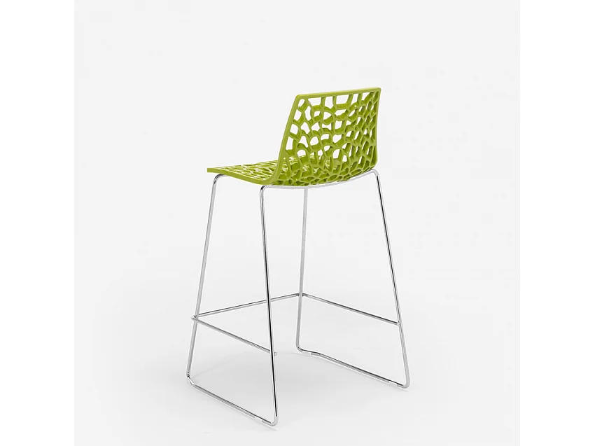 Tabouret de bar design Grand Soleil 64cm Mini Spider - Anis vert