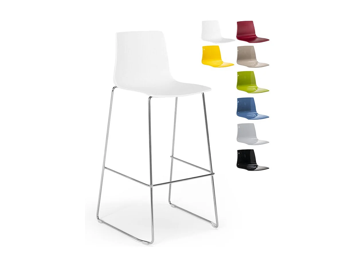 Grand Soleil Küchenbarhocker 74 cm Design Imola Slitta - Weiß