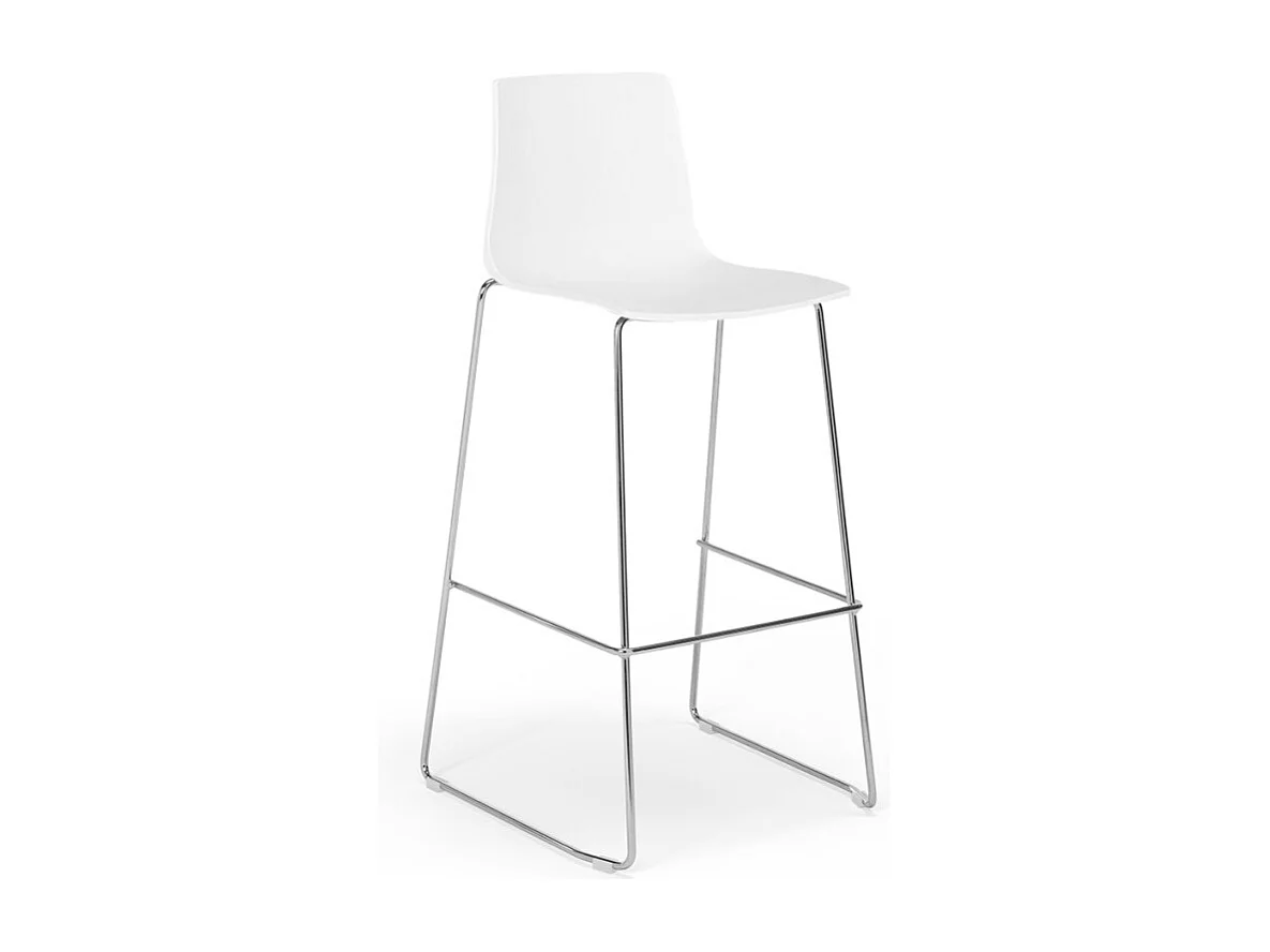 Tabouret de bar de cuisine Grand Soleil 74 cm design Imola Slitta - Blanc