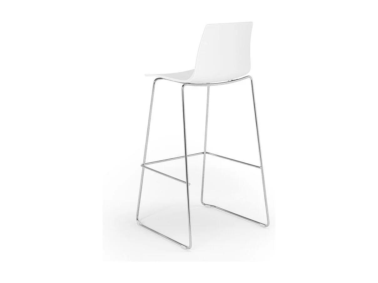 Tabouret de bar de cuisine Grand Soleil 74 cm design Imola Slitta - Blanc