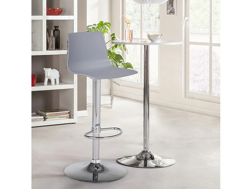 Höhenverstellbarer matter Designhocker Grand Soleil Imola Matt Küchenbar - Grau