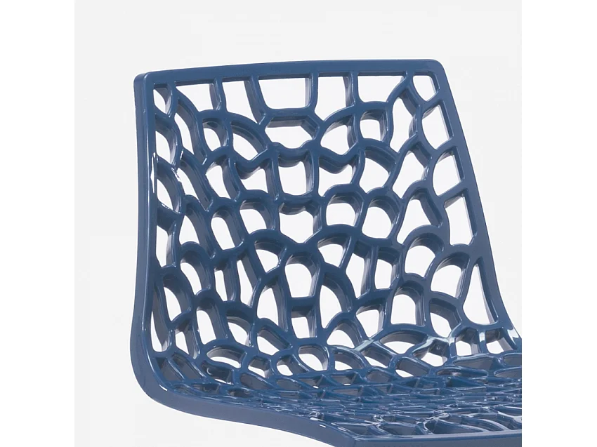 Verstellbarer Barhocker mit mattschwarzer Basis Grand Soleil Spider Matt - Blau