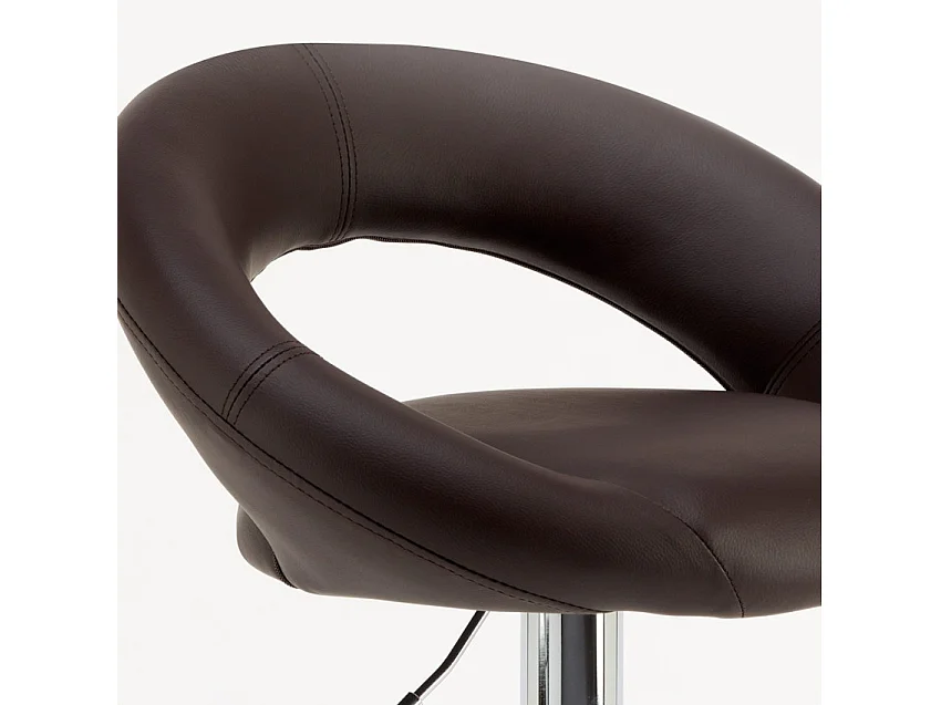 Hoher drehbarer Küchenbarhocker mit verstellbarer Fußstütze Chicago - Braun