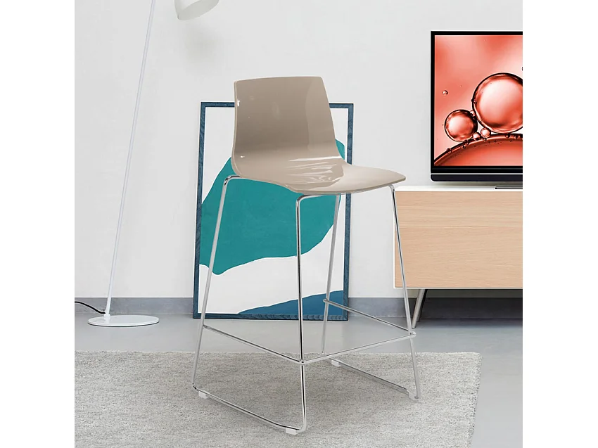 Grand Soleil Design Hocker Bar Küche 64 cm Design Mini Imola - Beige