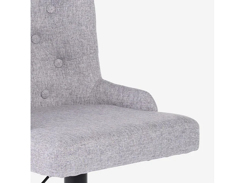Verstellbarer Küchen- und Barhocker aus Stoff modernes Design Scranton - Hellgrau