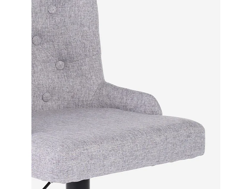 Verstellbarer Küchen- und Barhocker aus Stoff modernes Design Scranton - Hellgrau