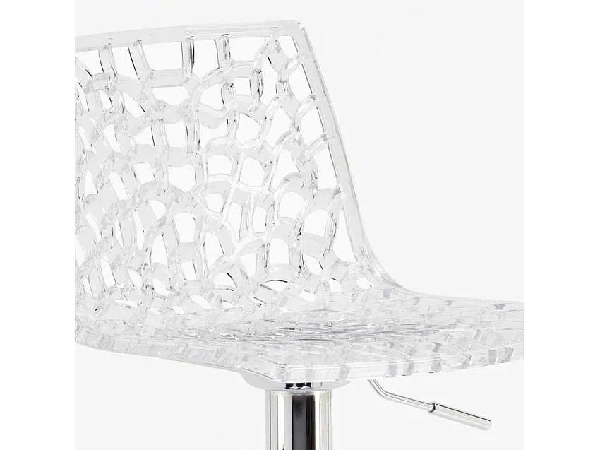 Barhocker mit Fußstütze Hoch Drehbar Höhenverstellbar für Küche Bar Grand Soleil Spider - Transparent