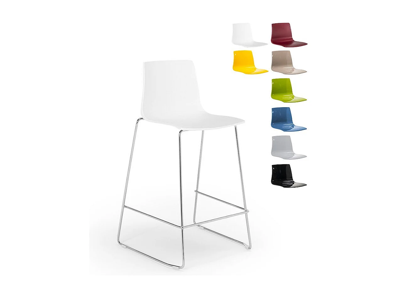 Grand Soleil Design Hocker Bar Küche 64 cm Design Mini Imola - Weiß