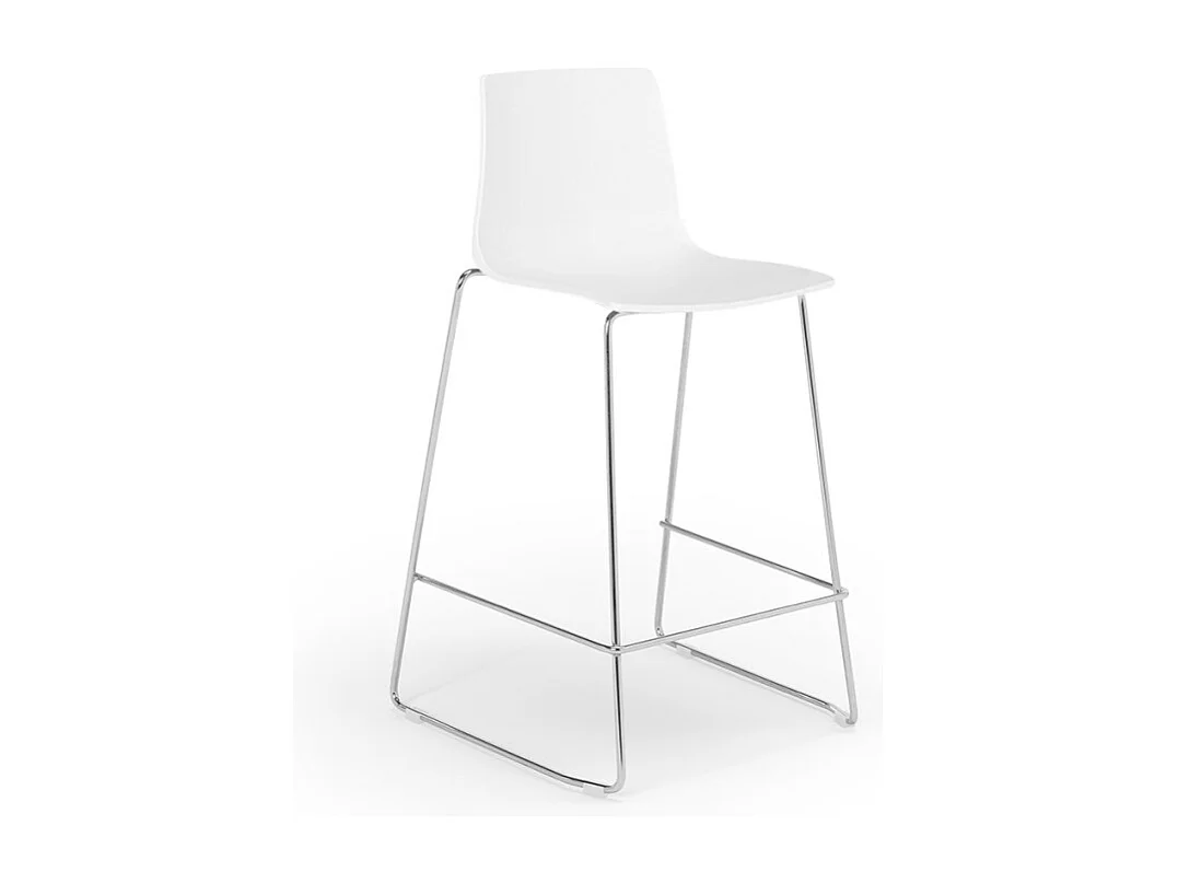 Grand Soleil tabouret design moderne de bar et cuisine 64 cm Mini Imola - Blanc