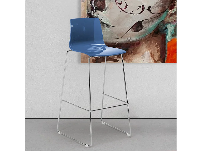 Grand Soleil Küchenbarhocker 74 cm Design Imola Slitta - Blau