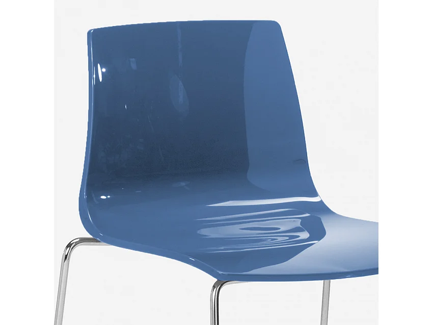 Tabouret de bar de cuisine Grand Soleil 74 cm design Imola Slitta - Bleu