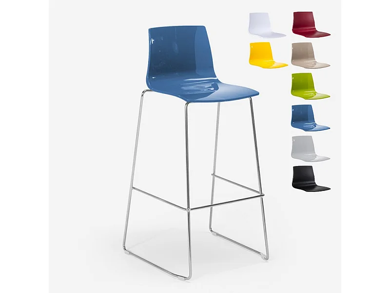 Grand Soleil Küchenbarhocker 74 cm Design Imola Slitta - Blau