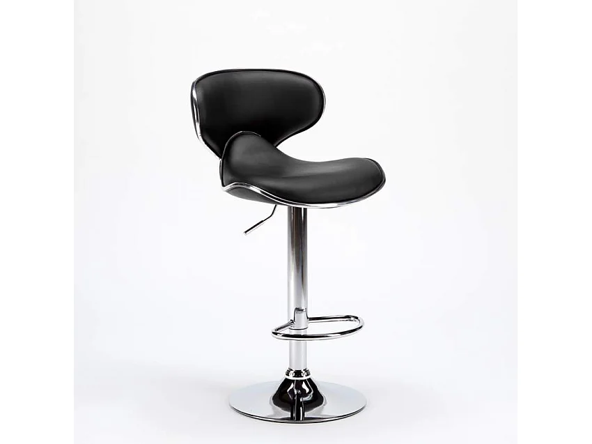 Amarillo Design Moderner schwenkbarer Chrom Küchen- und Barhocker - Schwarz