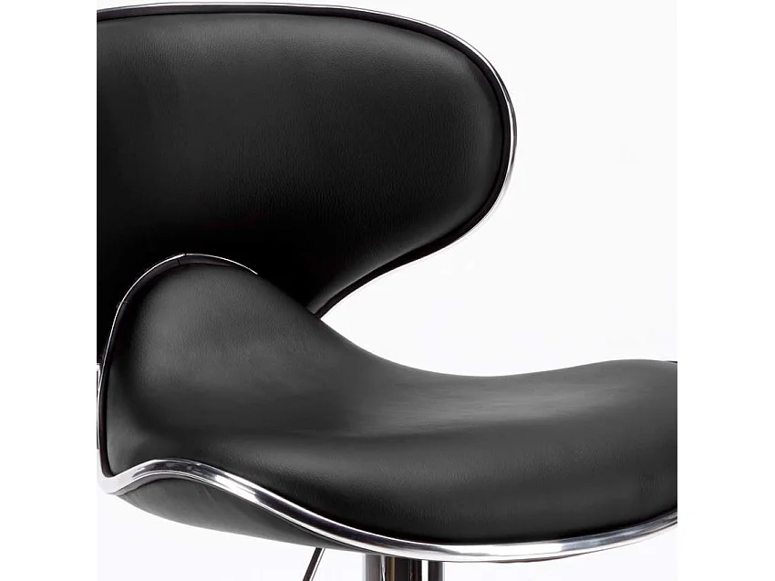 Sgabello per cucina e bar Amarillo Design Moderno girevole cromato - Nero