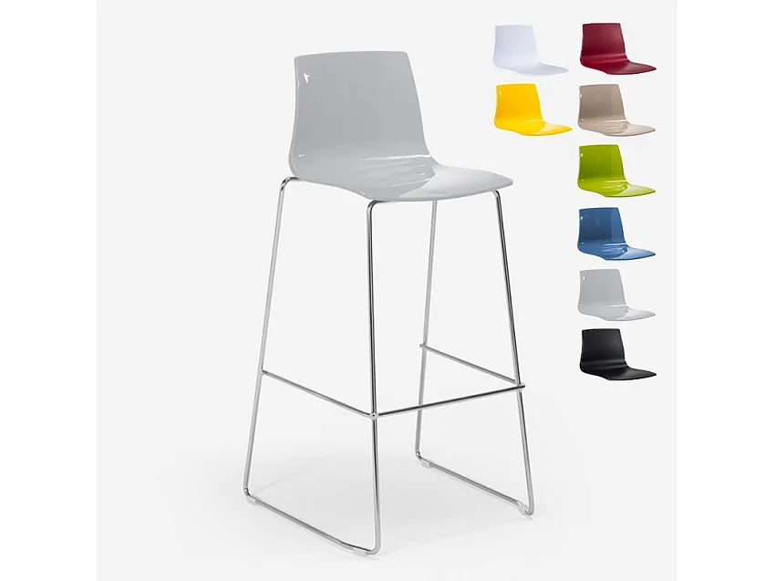 Grand Soleil Küchenbarhocker 74 cm Design Imola Slitta - Grau