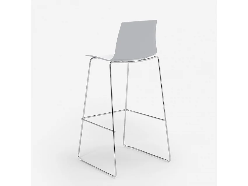 Tabouret de bar de cuisine Grand Soleil 74 cm design Imola Slitta - Gris