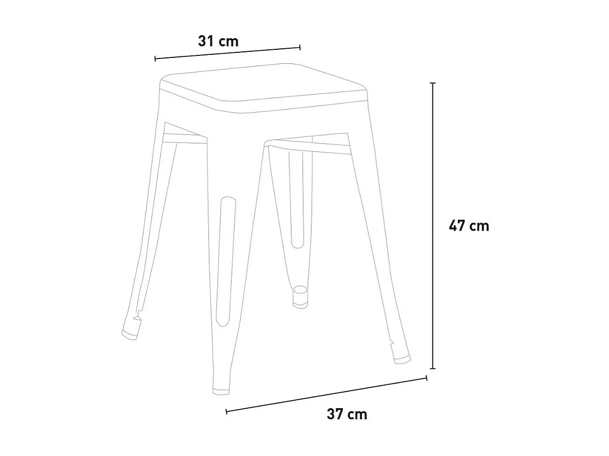 tabouret industriel en métal avec siège bois pour bar et cuisine - steel rocket wood - Turquoise