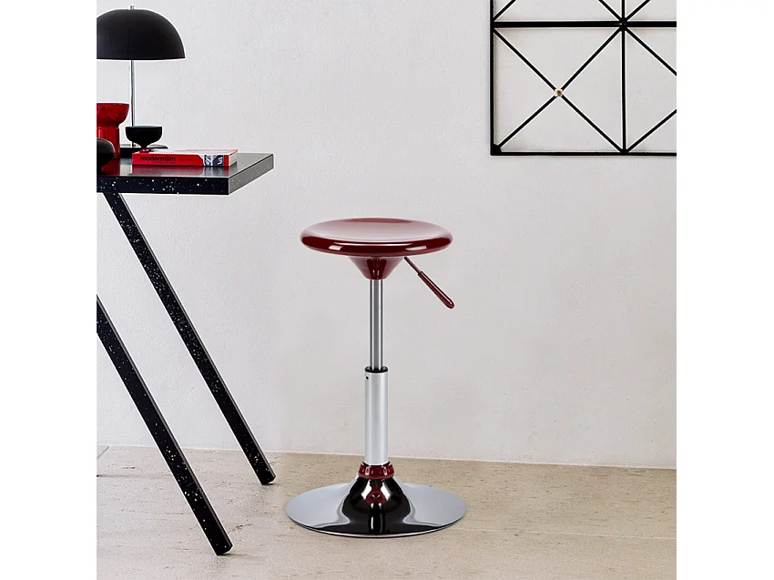 Taburete pequeño para niños de diseño, altura ajustable Seattle - Rojo