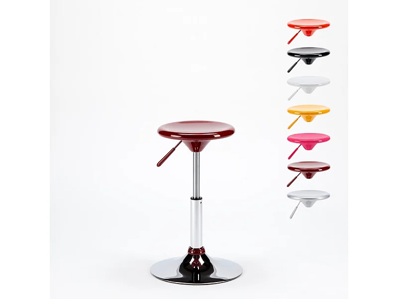 Taburete pequeño para niños de diseño, altura ajustable Seattle - Rojo