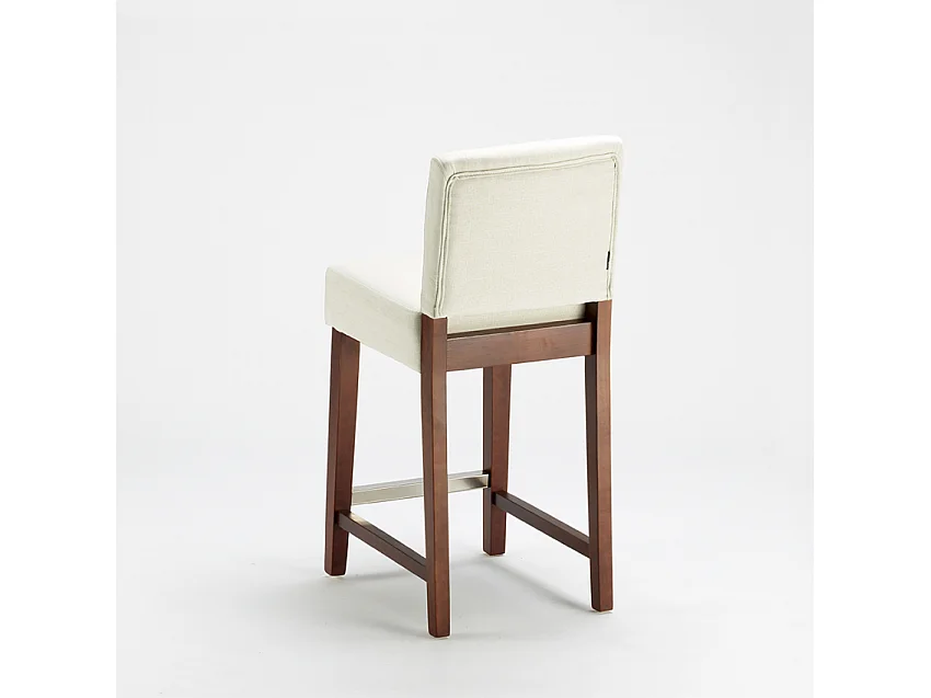 Taburete Bar cocina de madera estilo Henriksdal 63 cm de altura Comfort L - Blanco