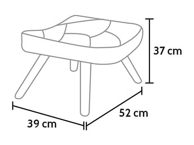 Puff Reposapiés patchwork de diseño moderno Solum