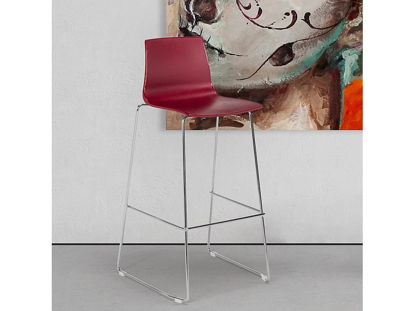 Grand Soleil Küchenbarhocker 74 cm Design Imola Slitta - Bordeaux