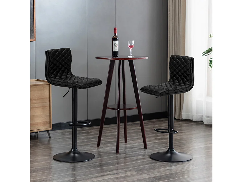 Denver Black Edition hoher Hocker schwarz modernes Design Küche Bar