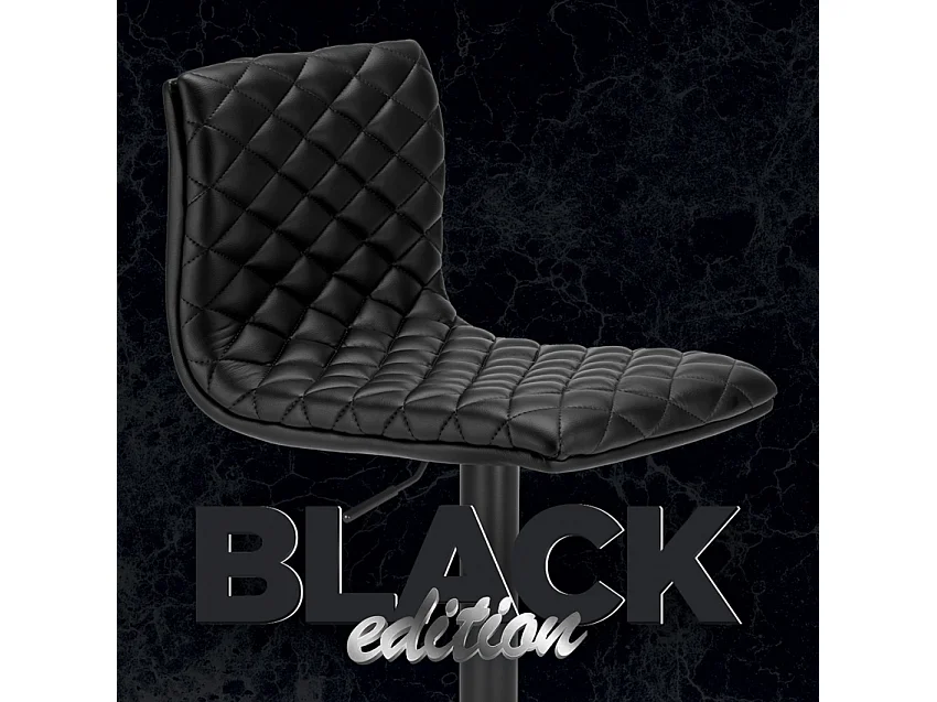 Denver Black Edition hoher Hocker schwarz modernes Design Küche Bar