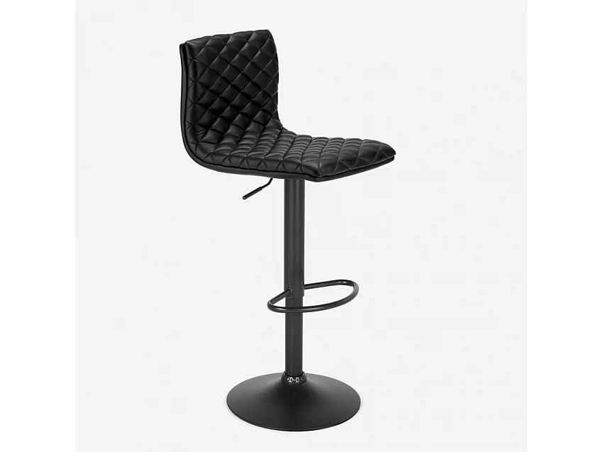 Taburete alto negro diseño moderno bar cocina Denver Black Edition