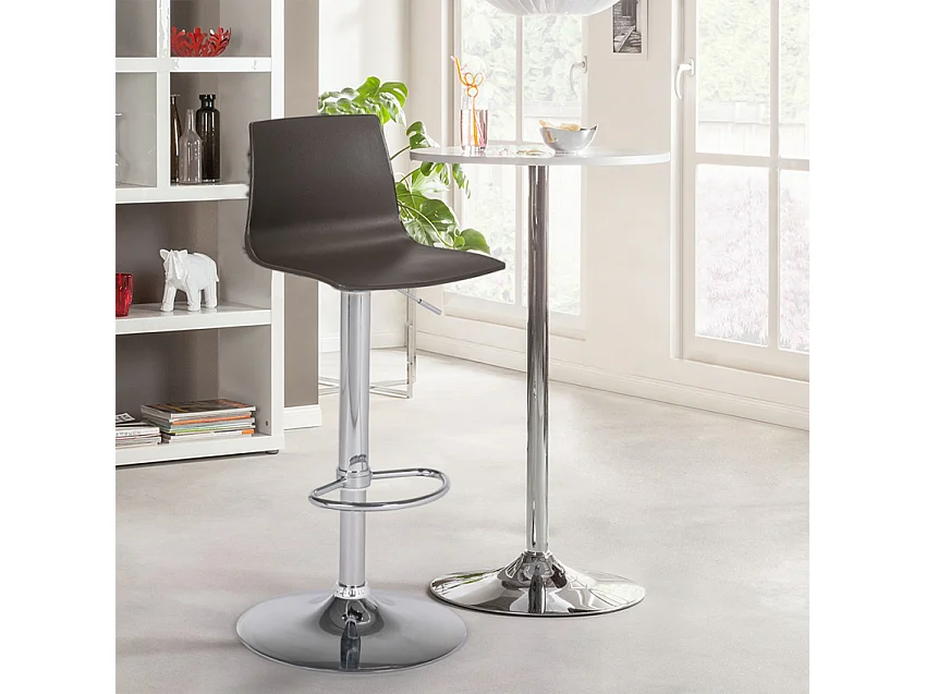 Höhenverstellbarer matter Designhocker Grand Soleil Imola Matt Küchenbar - Braun