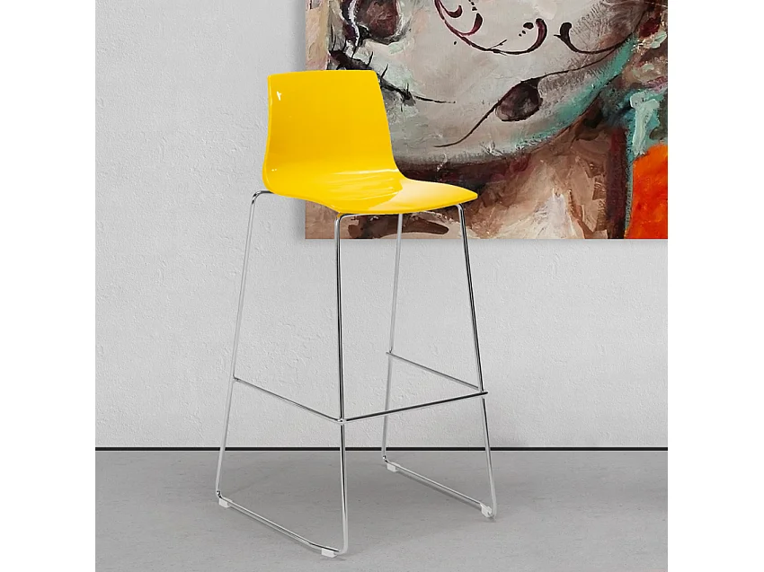 Grand Soleil Küchenbarhocker 74 cm Design Imola Slitta - Gelb