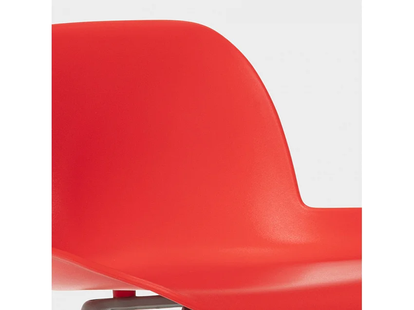 Taburete alto moderno de diseño escandinavo para bar y cocina Eiffel Burj 75 - Rojo