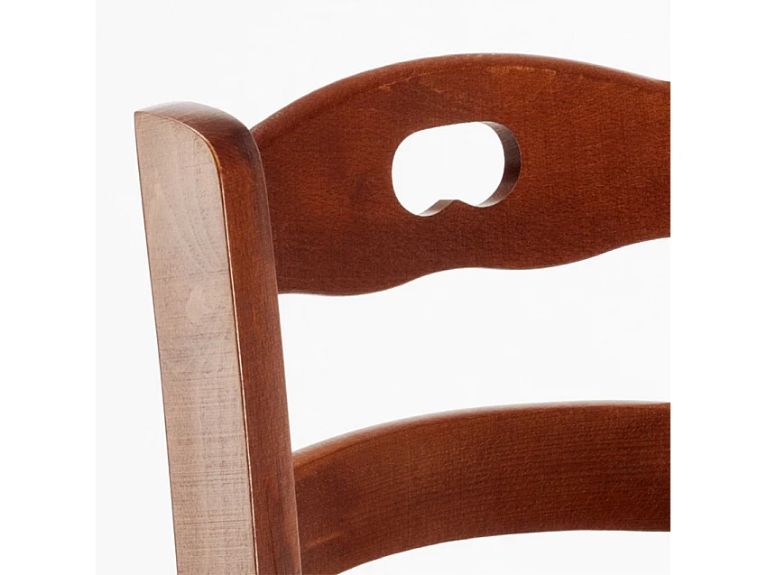 Tabouret de bar pub et cuisine en bois avec assise en paille Hamburg