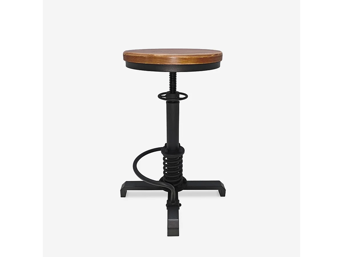 Barhocker im Vintage-Industriestil mit Schraubenverstellung Helix